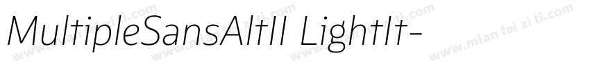 MultipleSansAltII LightIt字体转换